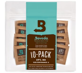 Boveda 69% Two-Way Humidity Control Packs for Storing Up to 5 Items Size 8 10 Pack f