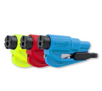 resqme Family Pack of 3, The Original Emergency Keychain Car Escape Tool, 2-in-1 Seatbelt