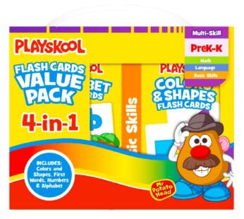 Playskool Flash Cards Value Pack – Alphabet/First Words/Shapes & Colors/Numbers PreK – K