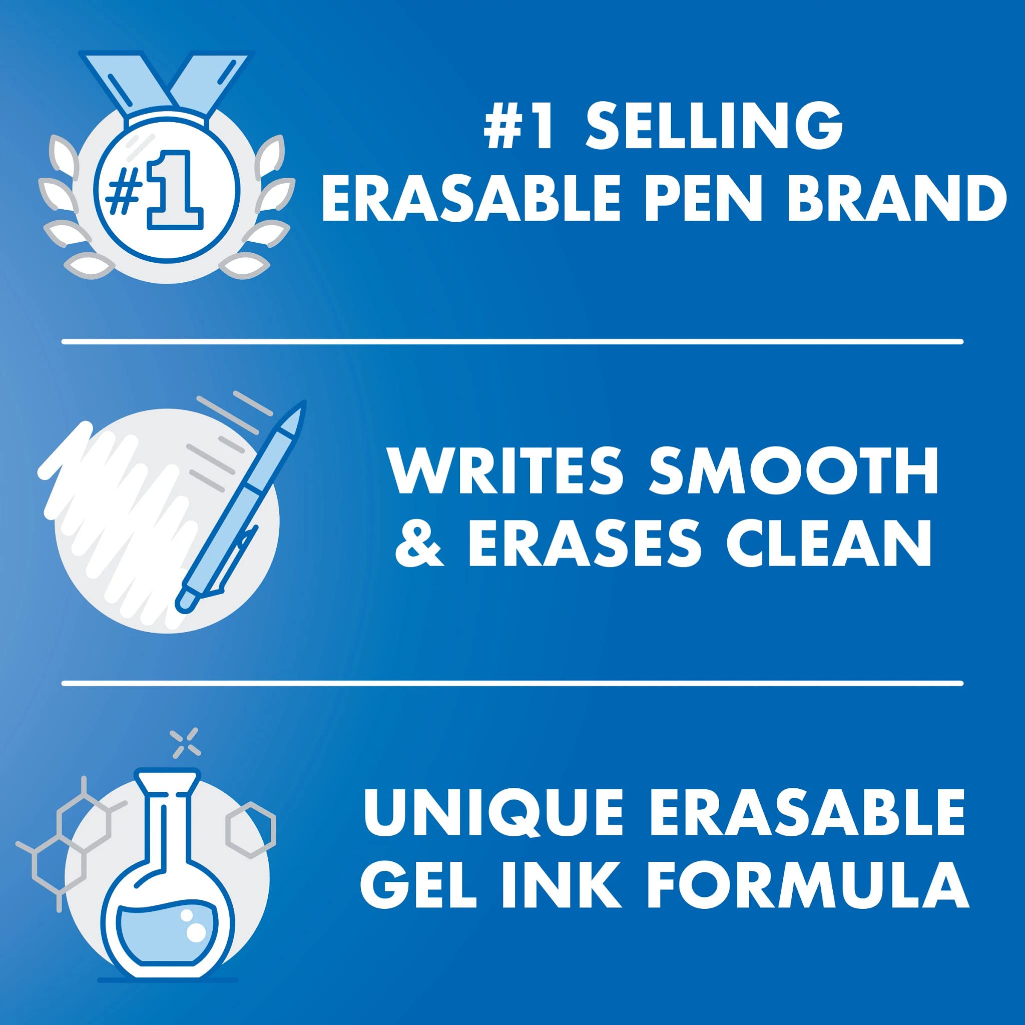 Pilot, FriXion Ball Erasable & Refillable Gel Ink Pens, Fine Point 0.7 mm, Pack of 2, Blac - Image 4