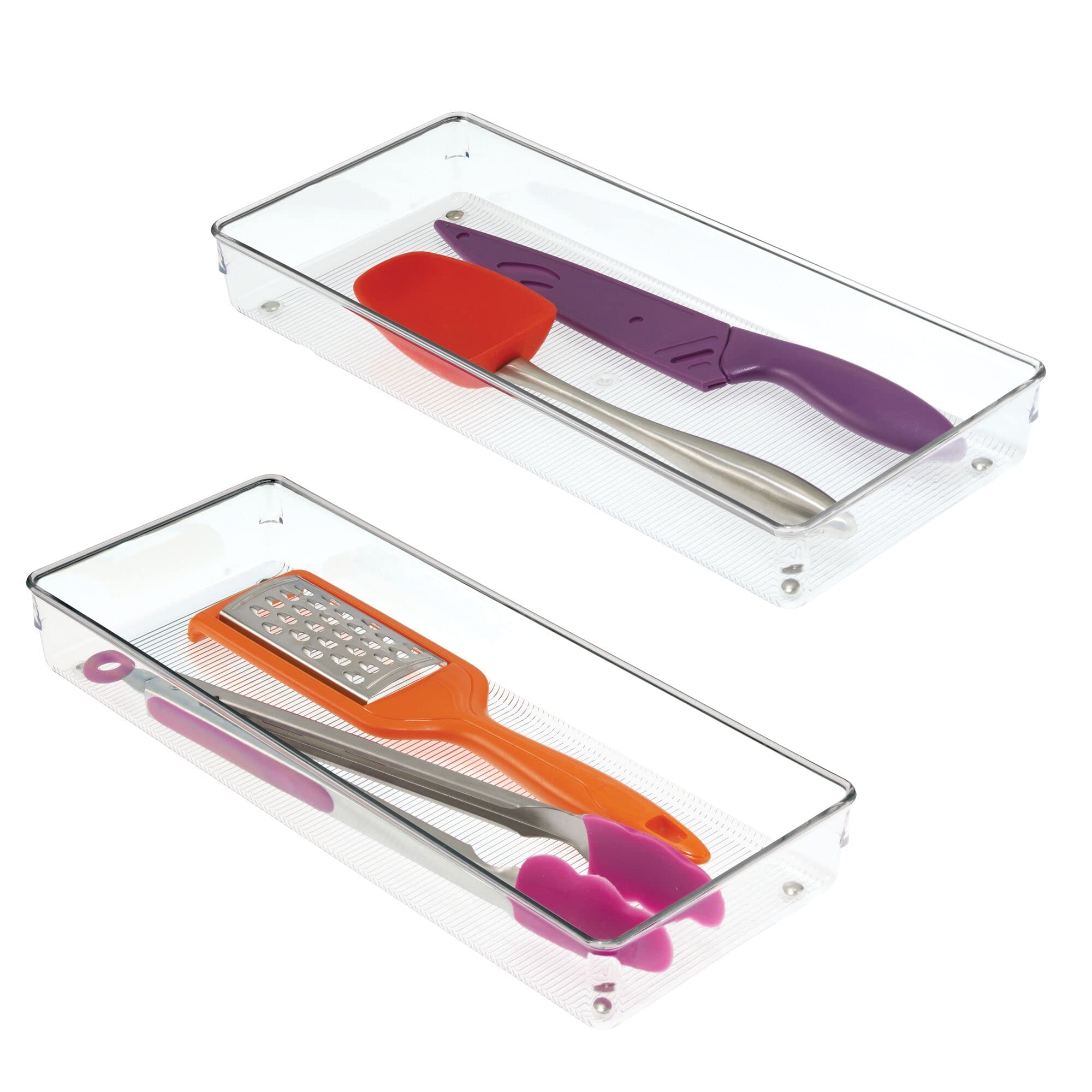 iDesign Linus Plastic Kitchen Drawer Organizer for Silverware, Spatulas, Cutlery, Gadgets, - Image 2
