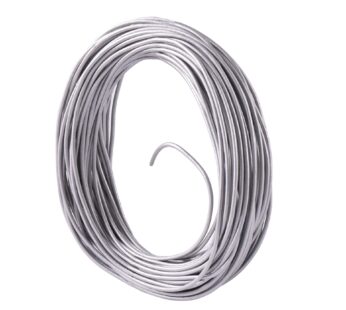 KONMAY 25 Yards Solid Round 1.5mm Metallic Silver Gray Genuine/Real Leather Cord Braiding