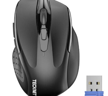 TECKNET Wireless Mouse, 2.4G Ergonomic Optical Mouse, Computer Mouse for Laptop, PC, Compu
