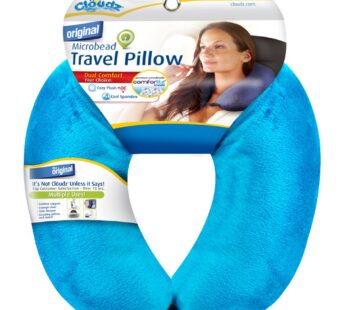 Cloudz Microbead Travel Neck Pillow – Bright Blue