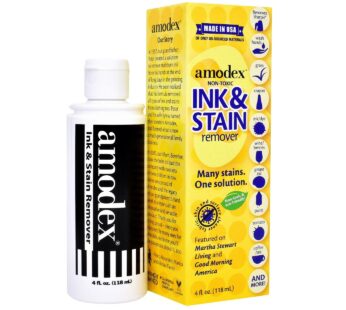 Amodex Ink and Stain Remover Unique Soap Liquid Formula 4 fl oz Bottle