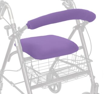 Top Glides “Playful Purple” Universal Rollator Walker Seat and Backrest Covers (Purple)