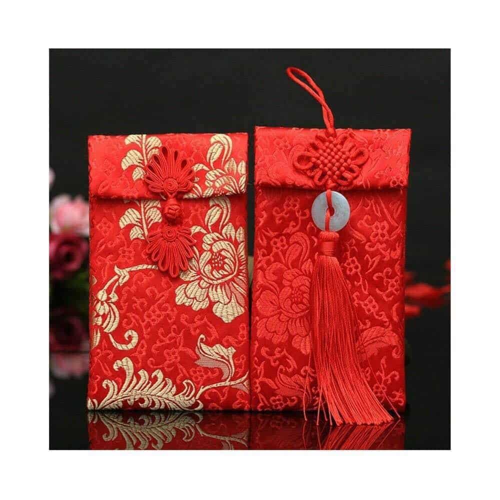 Lilith li Chinese Element Festive Silk Red Envelopes Gift Card Envelopes 2PCS/Set?HF2G?