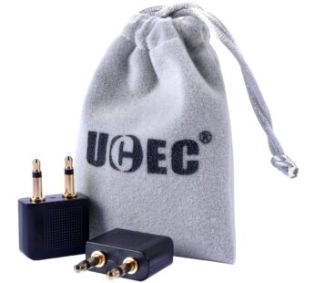 UCEC Airplane Headphone Adapter, 3.5mm Airplane Adapter for Headphones, Golden Plated Airl