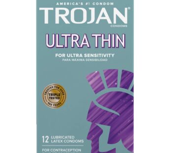 Trojan Ultra Thin Premium Lubricated Condoms – 12 Count