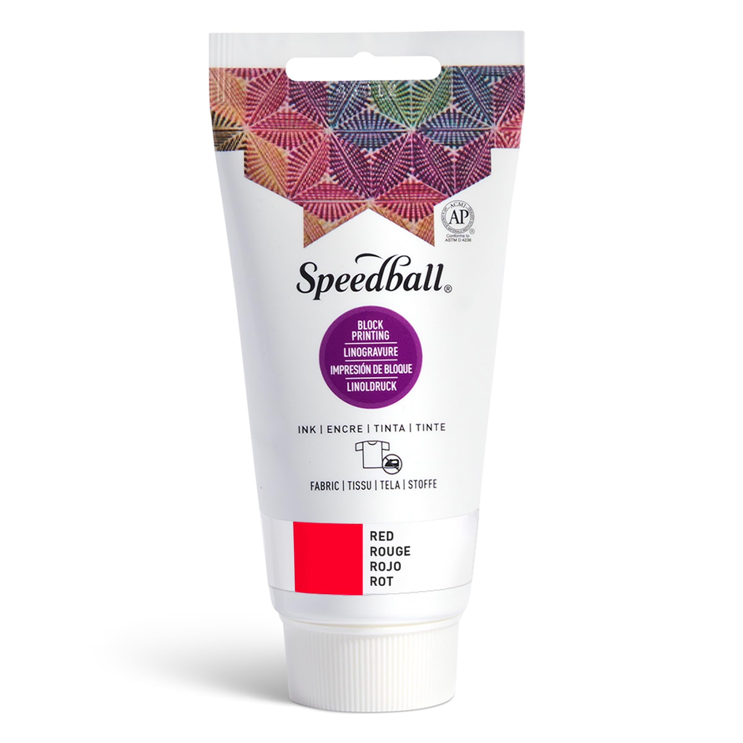 Speedball Fabric Block Printing Ink, 2.5-Ounce, Red