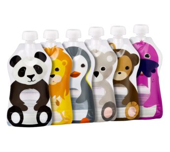 Squooshi Reusable Baby Food Pouches for Toddlers | BPA Free Plastic, Food Safe, Freezer Sa
