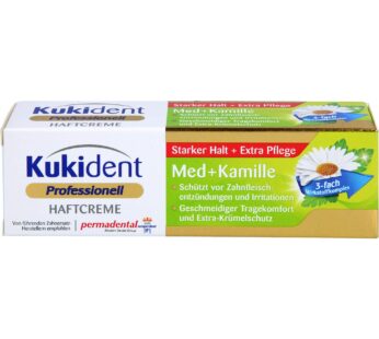 Kukident Extra Strong Denture Adhesive Cream with Camomile Extract 1.41 Oz