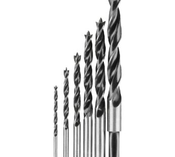 DEWALT Drill Bit Set, Brad Point, 6-Piece (DW1720) , Black
