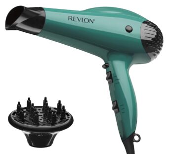 Revlon Volume Booster Hair Dryer | 1875W for Voluminous Lift and Body, (Green)