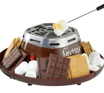 Nostalgia Tabletop Indoor Electric S’mores Maker – Smores Kit With Marshmallow Roasting St