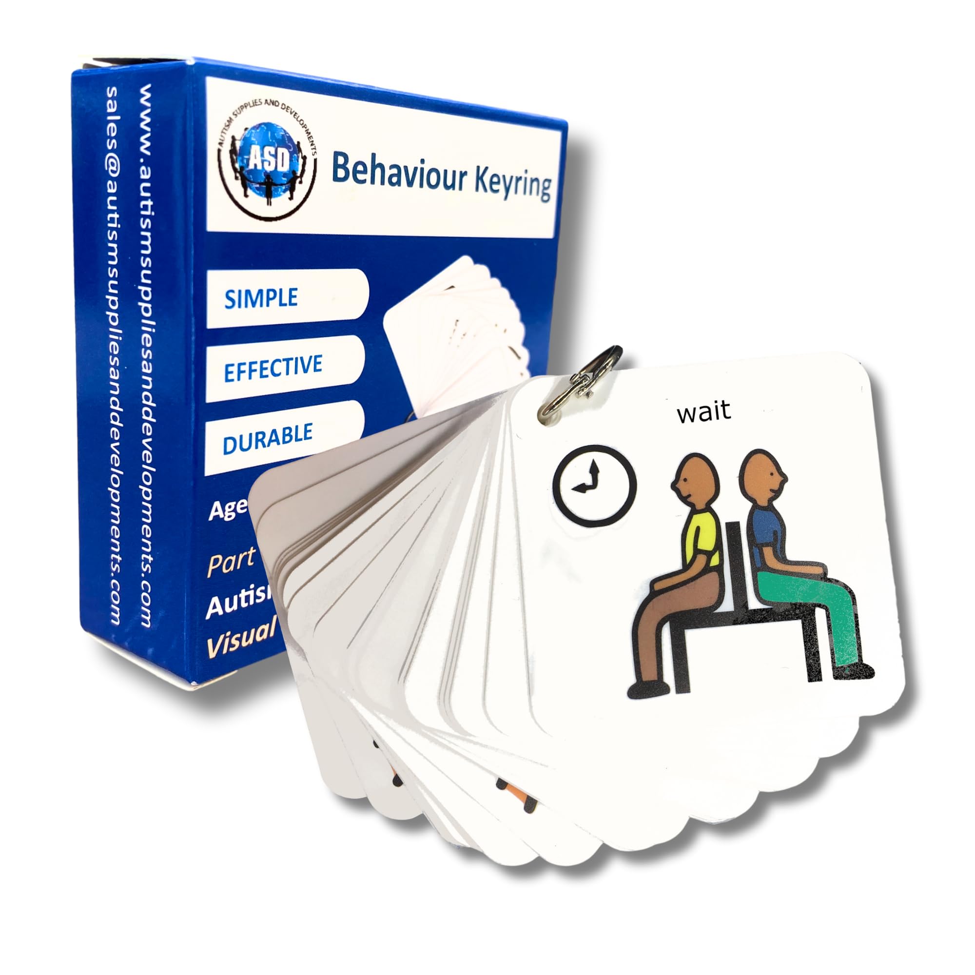 Behavior Keyring Lanyard -ABA Therapy Materials -Premium Plastic Material -Special Educati