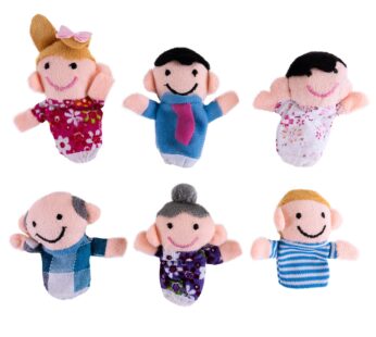 Super Z Outlet Mini Grandparents, Mom & Dad, Brother & Sister Family Style Finger Puppets