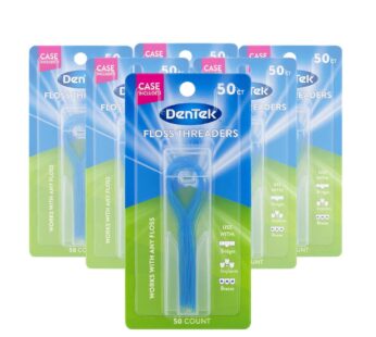 DenTek Floss Threaders | For Braces, Bridges, and Implants | 50 Count (Pack of 6)