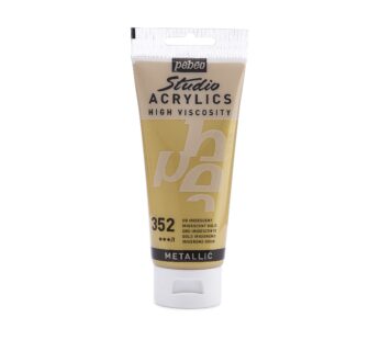 Pebeo Acrylic Paint, 100 ml Tubes, Iridescent Gold, 3 Fl Oz