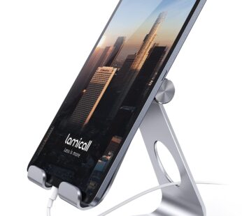Lamicall Tablet Stand, Adjustable Tablet Holder – Desktop Stand Dock Holder Compatible wit