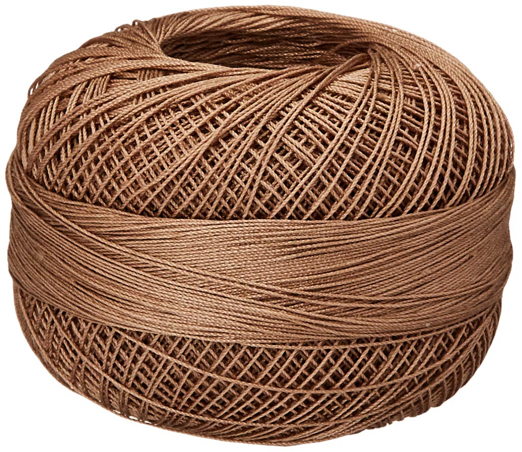 Lizbeth Size 80 HH80 Cotton Thread 184 yds 10 Grams, Mocha Brown Medium