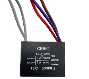 New CEILING FAN CAPACITOR CBB61 4.5uf + 6uf + 5uf 5 WIRE 250V