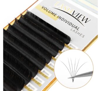 LASHVIEW 0.07 Thickness C Curl 8-15mm Mixed Tray Volume Faux Eyelash Extensions Silk Indiv