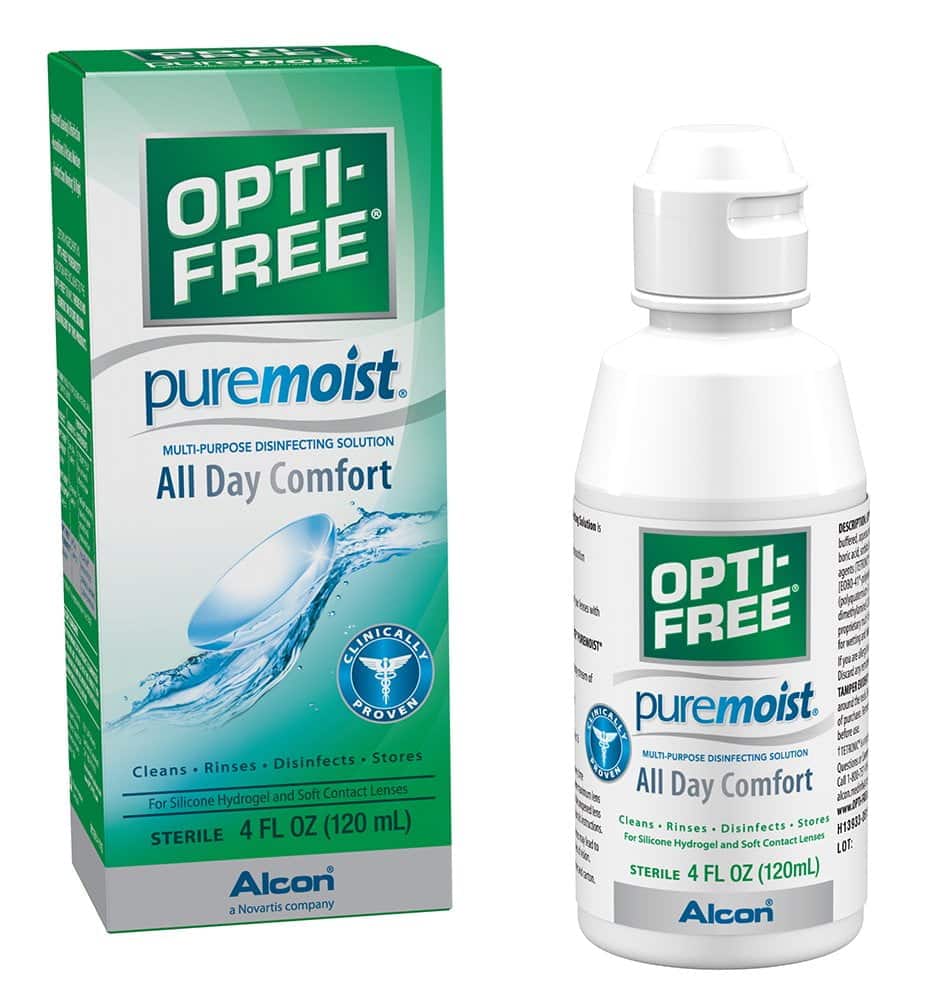 ALCON Opti-free Puremoist Multi-Purpose Disinfecting Solution, White, 4 Fl Oz - Image 2
