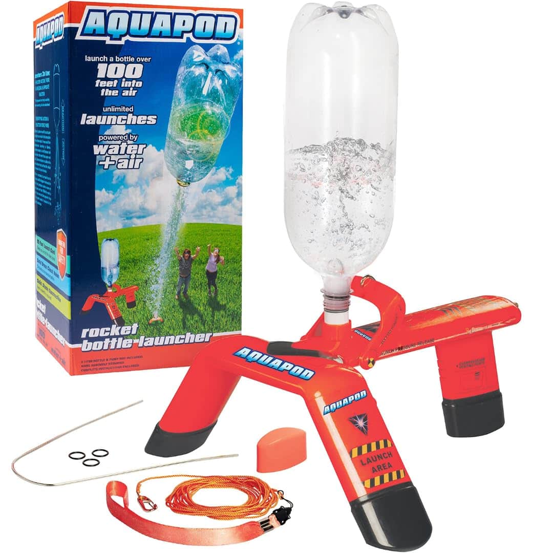 The Original AquaPod Rocket Bottle Launcher Kit - Launches Soda Bottles 100 Ft Up in The A