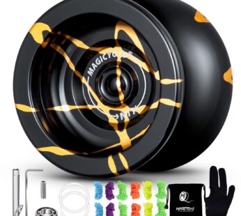 MAGICYOYO N11 Professional Unresponsive Yoyo N11 Alloy Aluminum YoYo Ball (Black with Gold