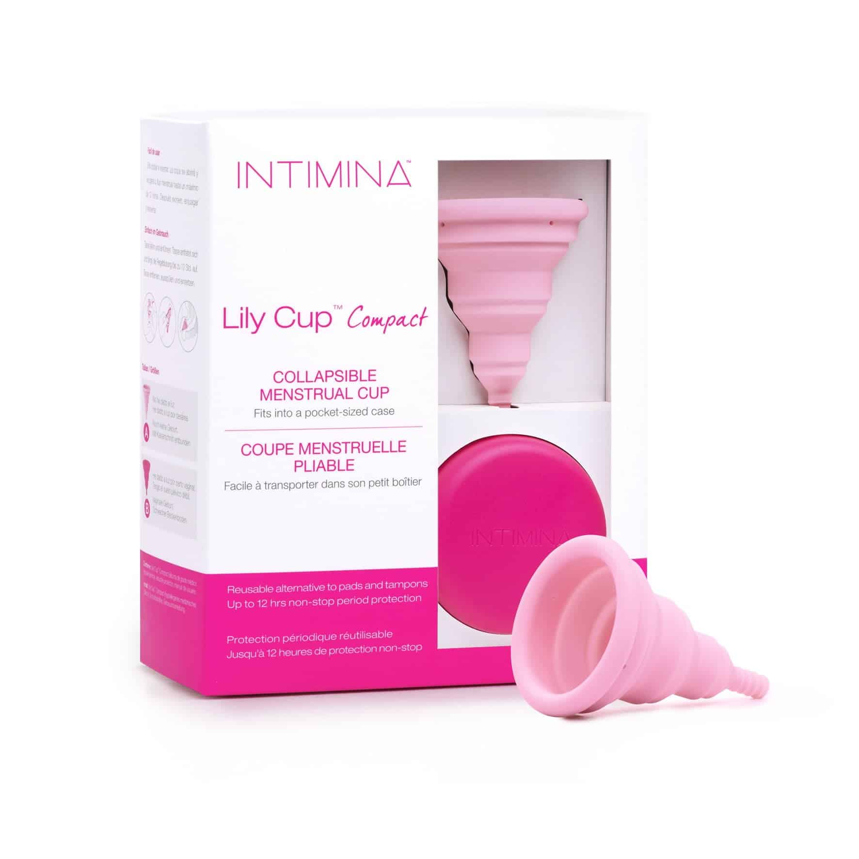 Intimina Lily Cup Compact - Small Menstrual Cup with Flat-fold Compact Design, Disposable - Image 2