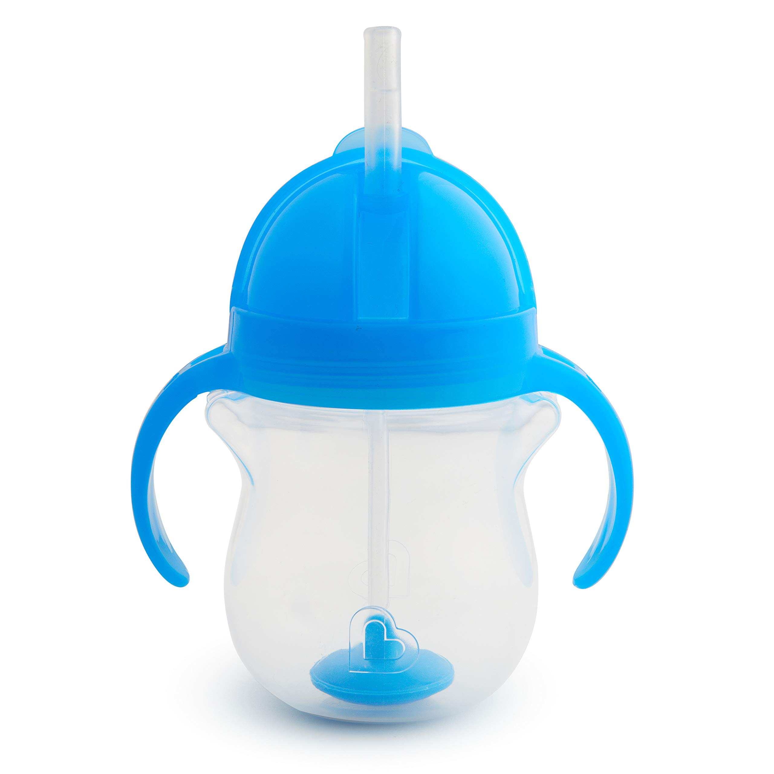 Munchkin Any Angle Weighted Straw Trainer Cup with Click Lock Lid, 7 Ounce, Blue - Image 2