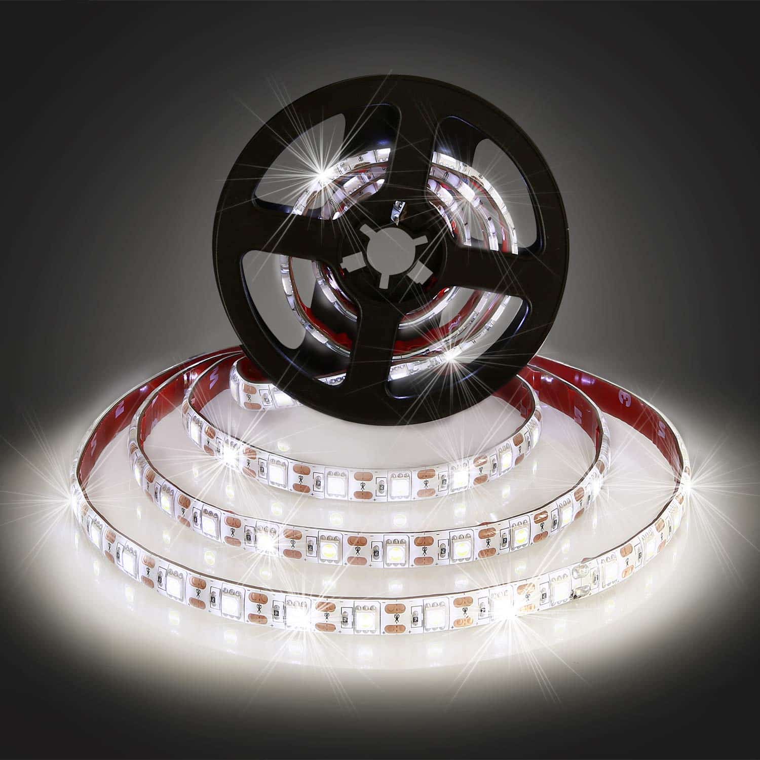 Geekeep White Led Strip Lights Battery Powered, Cordless Led Light Strip, Waterproof Led L