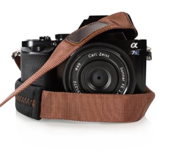 Foto&Tech Padded Neck Shoulder Strap with Brown Grosgrain Ties Compatible with Fujifilm Sa
