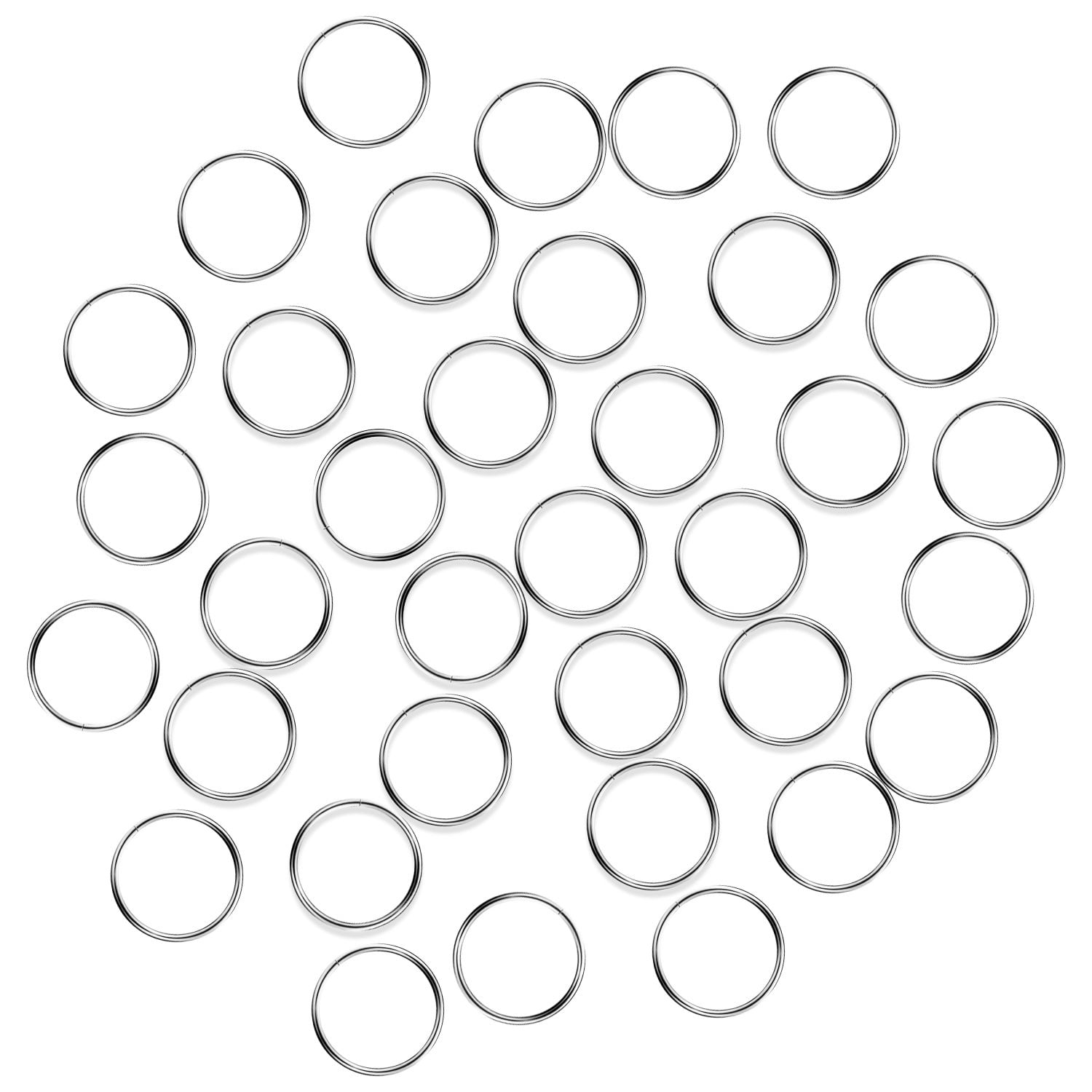Fushing 100Pcs Stainless Split Rings, Crystal Chandeliers Connectors for Chandelier, Curta