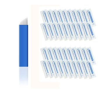 Pinkiou 50 Pcs Microblading Blade Micropigmentation Brow Lamination Makeup Manual Eyebrow
