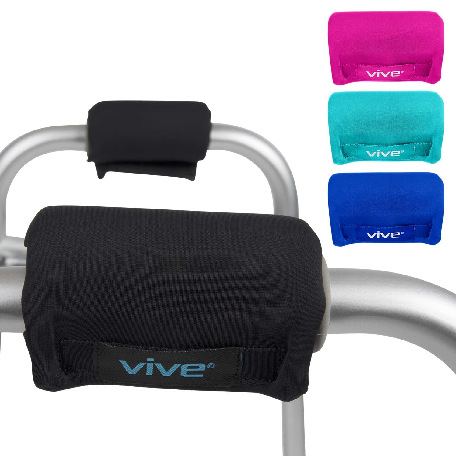 Vive Walker Grips - Padded Hand Covers - Soft Cushion Padding Medical for Folding Rolling