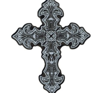 Hot Leathers Reflective Crucifix Patch (4″ Width x 5″ Height)