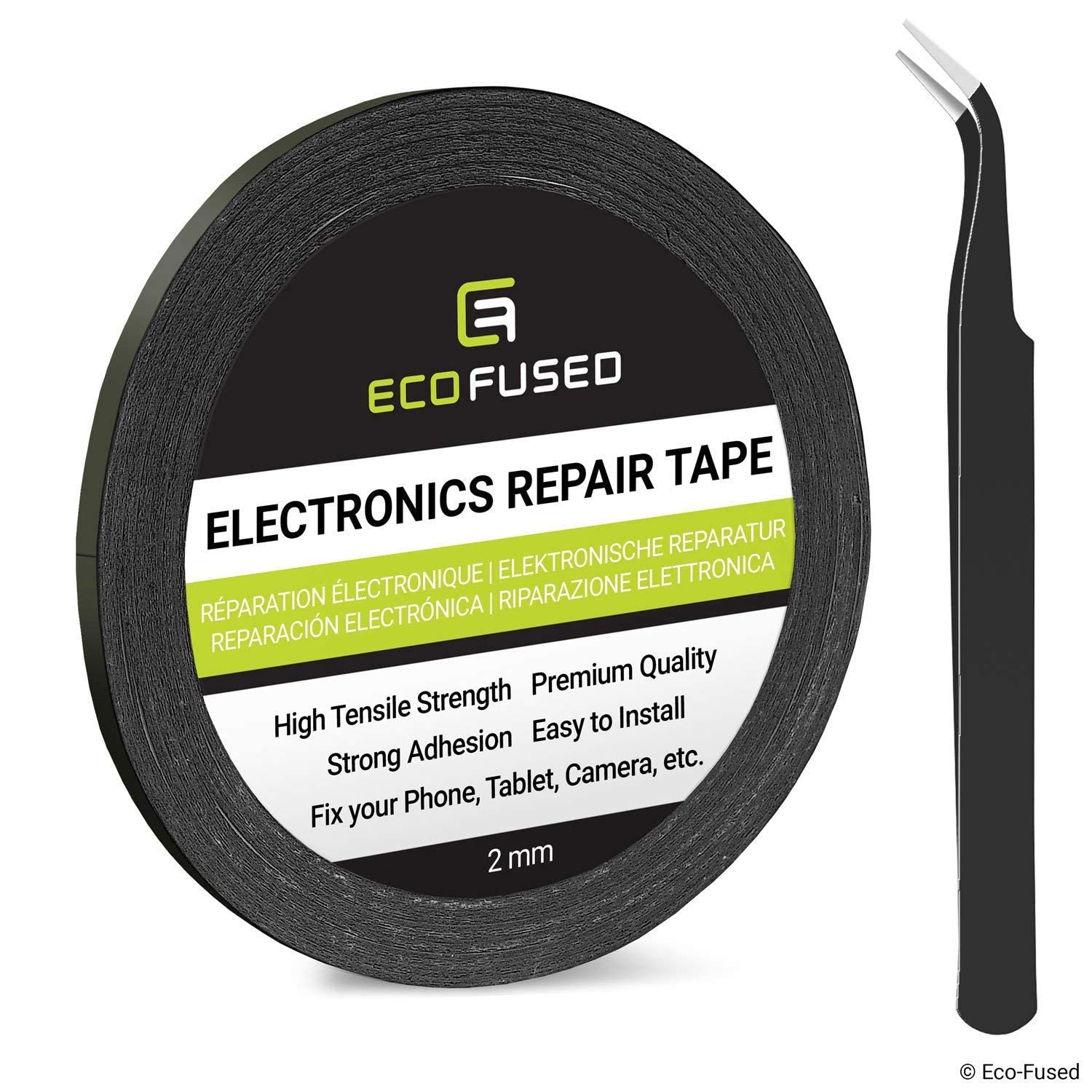 Eco-Fused 2mm Double-Sided Adhesive Sticker Tape - for Smartphone, Tablet, PC, Laptops, LC