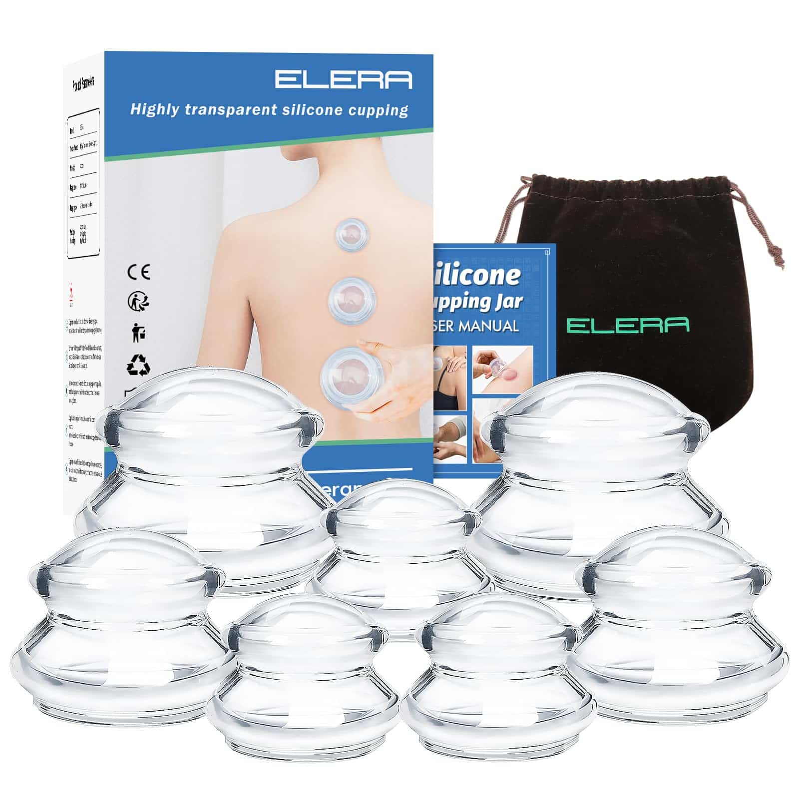 ELERA Silicone Cupping Therapy Set, Professionally Chinese Massage Cups for Cupping Therap - Image 2