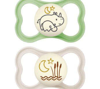 MAM Air Night Pacifiers , MAM Sensitive Skin Pacifier 6+ Months, Glow in the Dark Pacifier