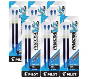 Pilot Precise V7 RT Ink Refill, 2-Pack for Retractable Rolling Ball Pens, Fine Point, Blue