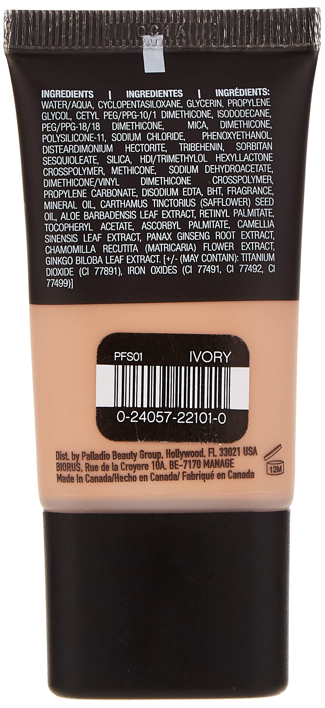Palladio Powder Finish Liquid Foundation, Natural Matte Appearance, Reduces Fine Lines, Co - Image 2
