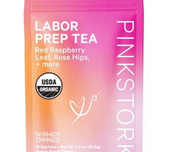 Pink Stork Labor Prep Tea – Organic Pregnancy Tea with Raspberry, Chamomile, Rosehip for L