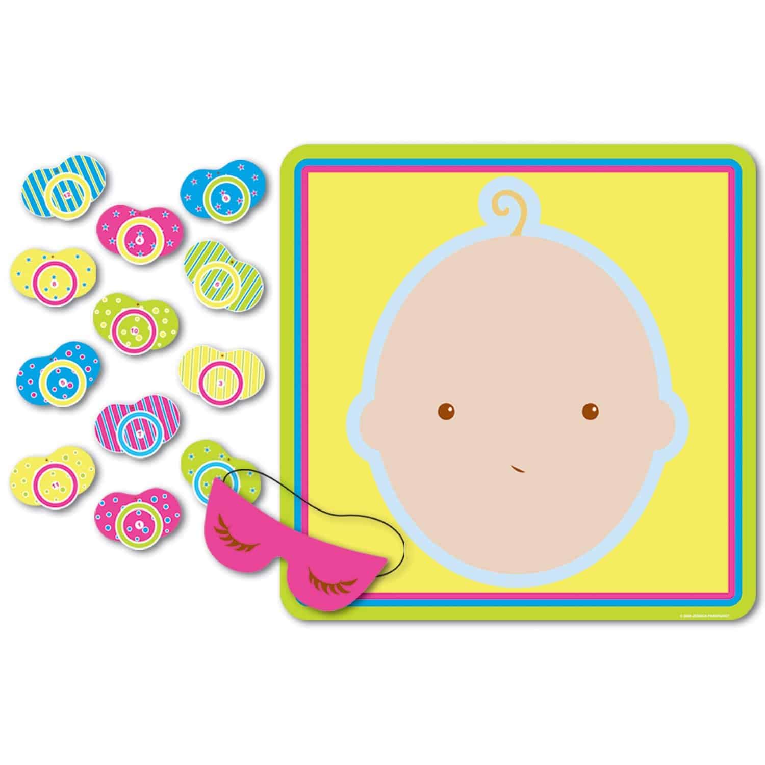 Beistle Pin The Pacifier Baby Shower Game