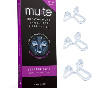 Rhinomed Mute Snore Stopper Nasal Dilator for Snore Reduction Starter Pack Increases Airfl