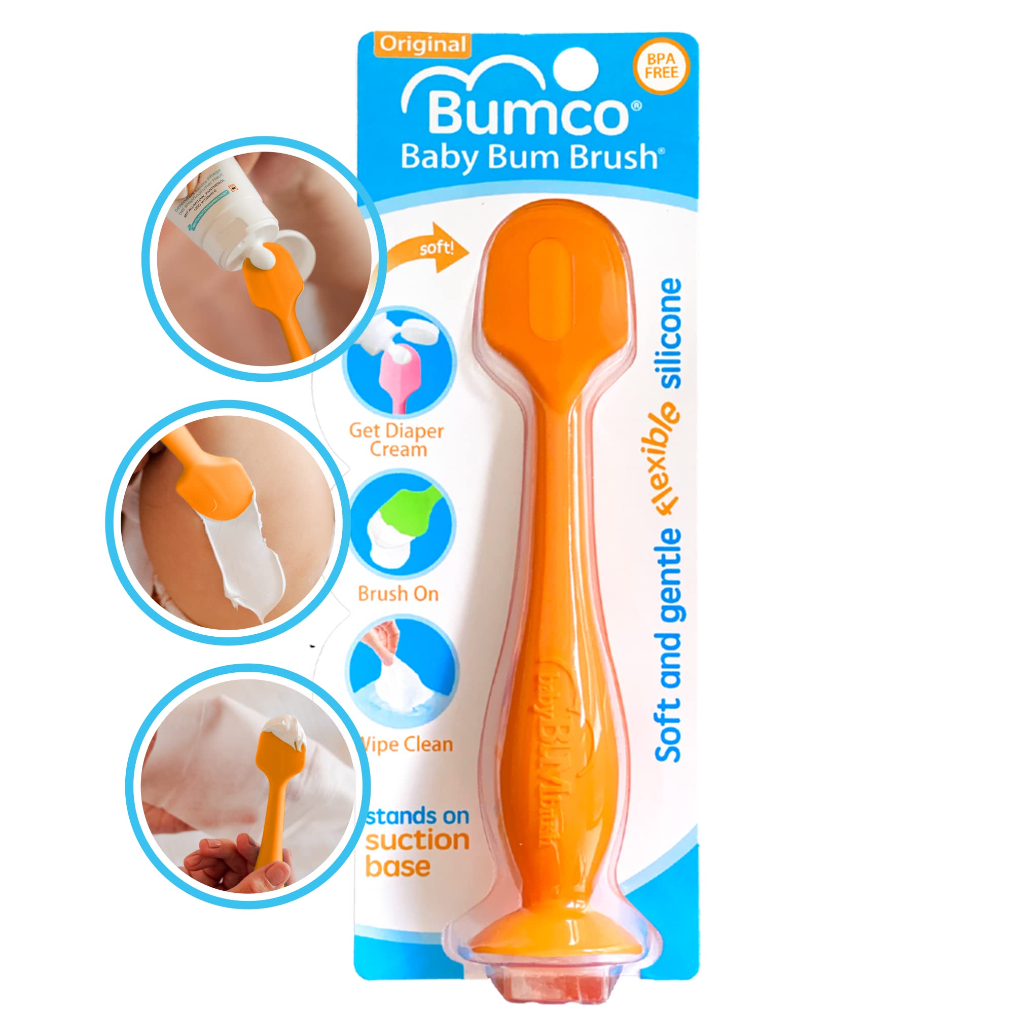 Bumco Diaper Cream Spatula - BPA-Free Butt Paste Diaper Cream Applicator, Soft & Flexible