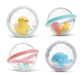 Munchkin Float & Play Bubbles Baby and Toddler Bath Toy, 4 Count