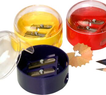 Kum 102.05.21 Plastic 2-Hole Dome Shape Inner Pencil Sharpener, Colors Vary
