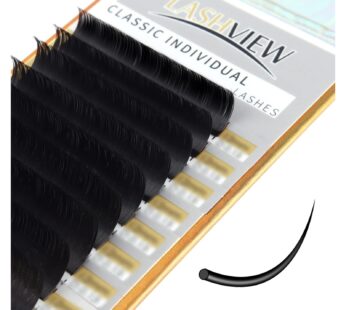 LASHVIEW Eyelash Extensions,Individual Lashes, Premium Single &Classic Lashes,0.15 Thickne